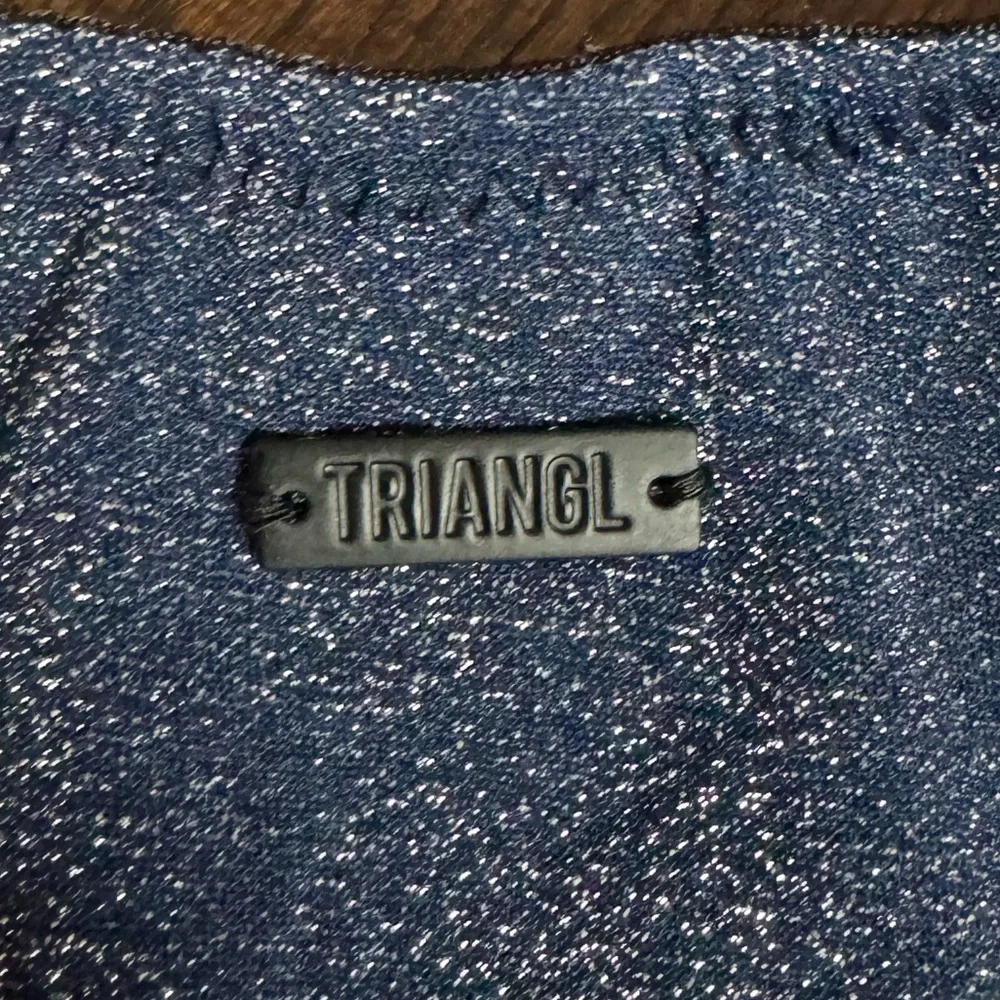 triangl swimwear Shimmery Navy Blue Bikini Set